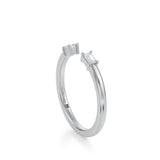 Open Bezel Baugette Diamond Ring