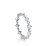 Round & Princess Bezel Eternity Ring