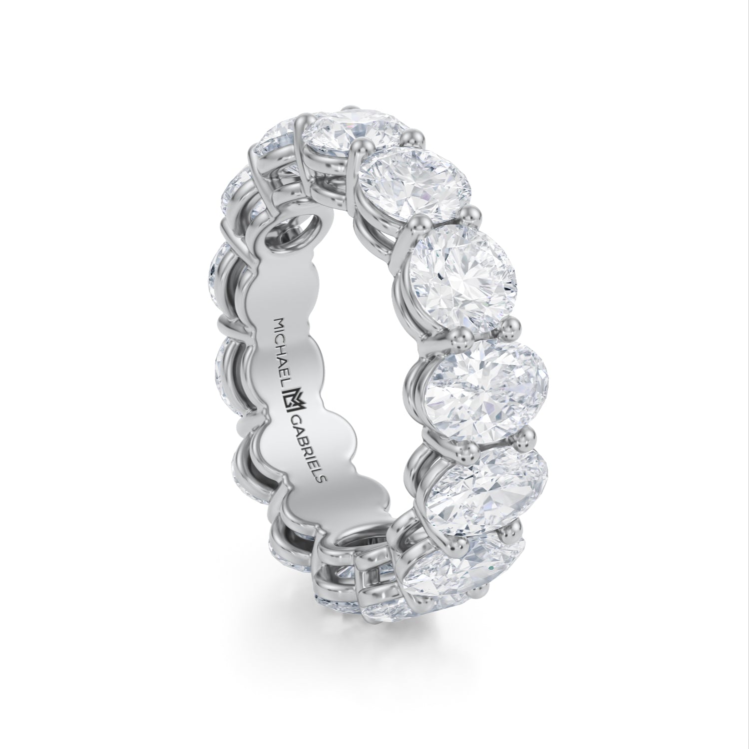 8 Carat Oval And Round Eternity Ring