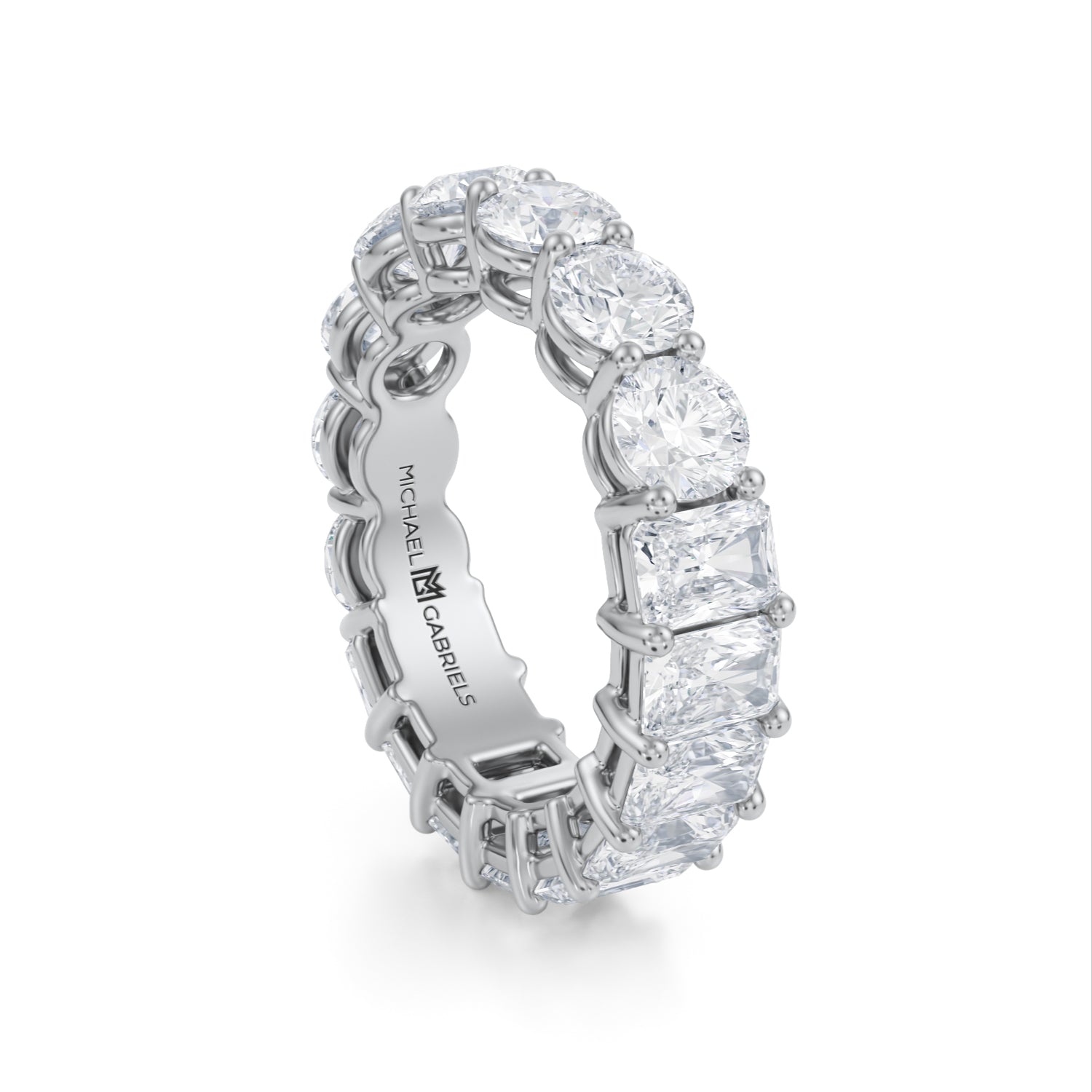 6 Carat Radiant And Round Eternity Ring