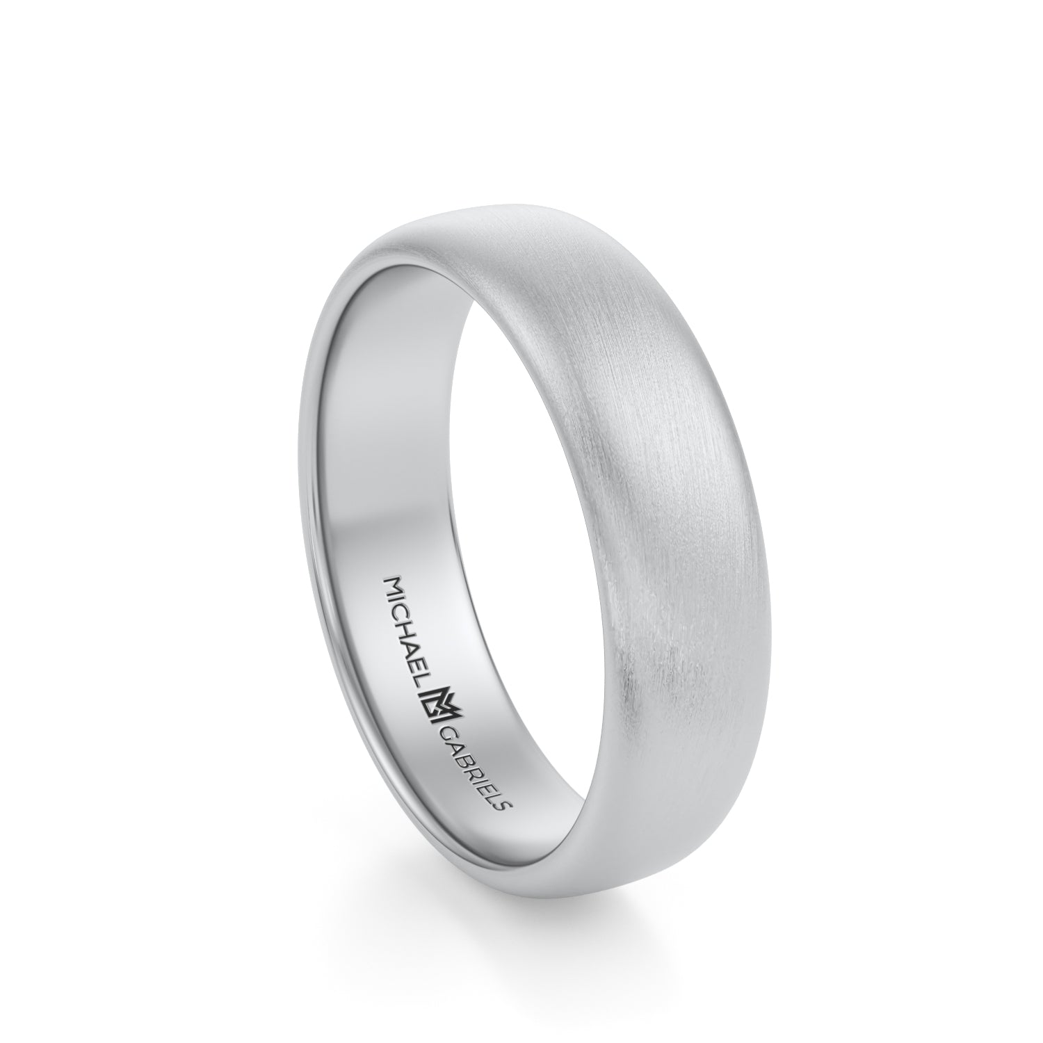 Platinum 5mm Mens Wedding Band - Matte