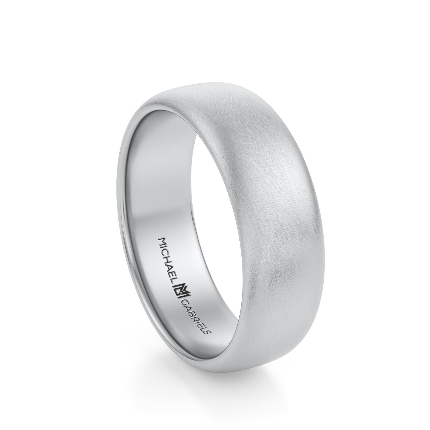 Platinum 6mm Mens Wedding Band - Matte