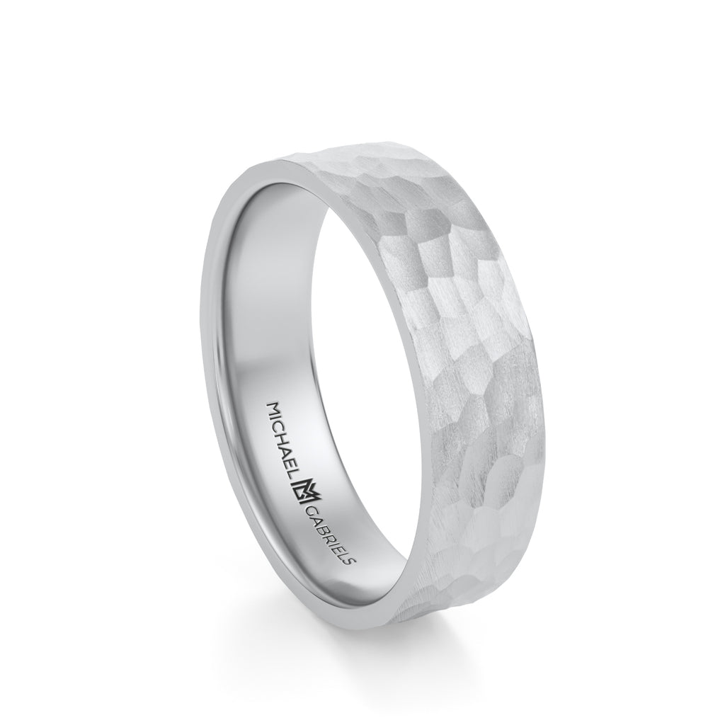 5mm Platinum Satin Finish Flat Court Wedding Ring with Two Offset Tramlines  | Mens wedding rings platinum, Mens wedding rings, Wedding rings