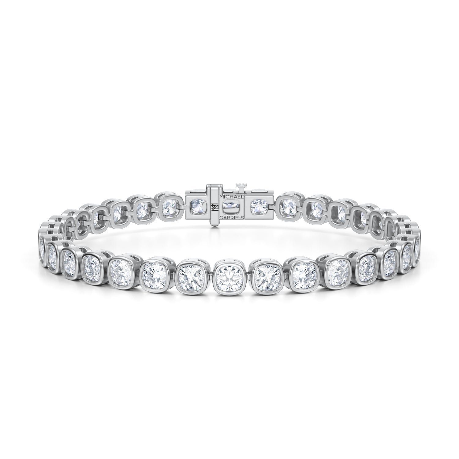 Cushion Bezel Tennis Bracelet