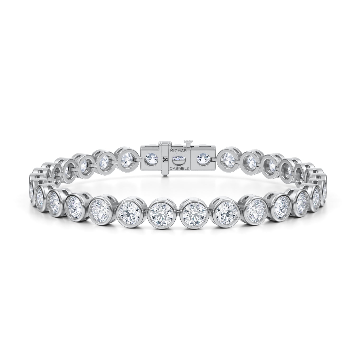 Round Bezel Tennis Bracelet