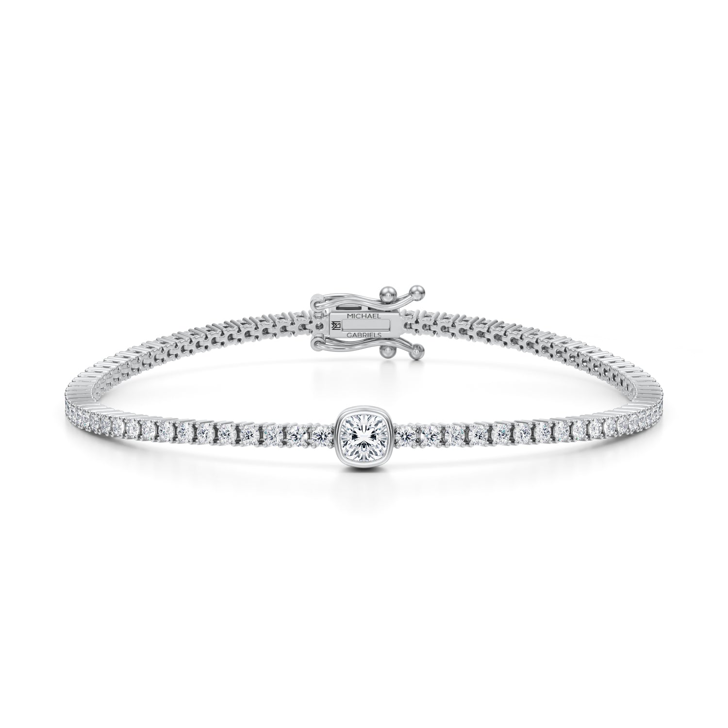 Cushion Single Station Tennis Bracelet