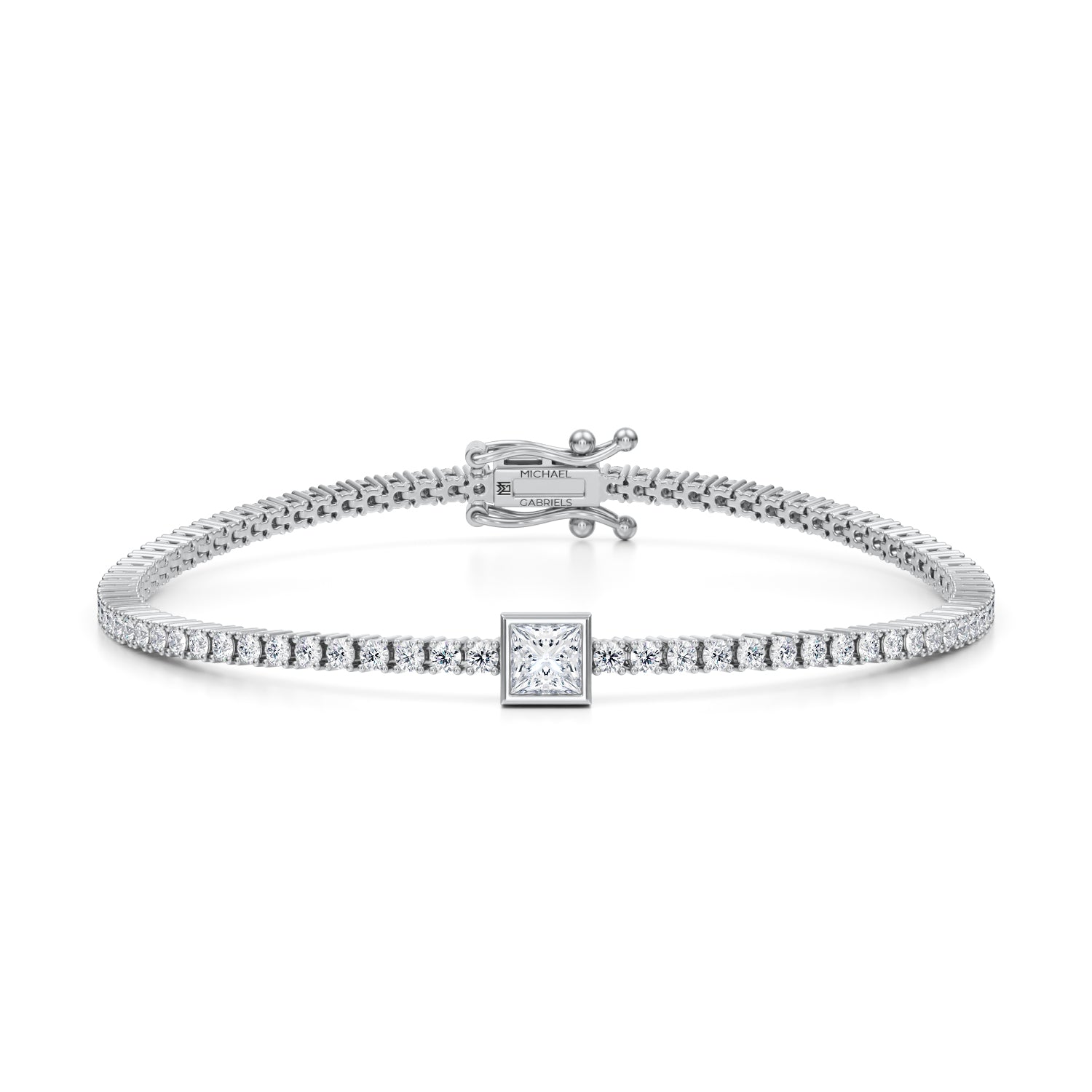 3 Carat Princess Cut Single Station Tennis Bracelet