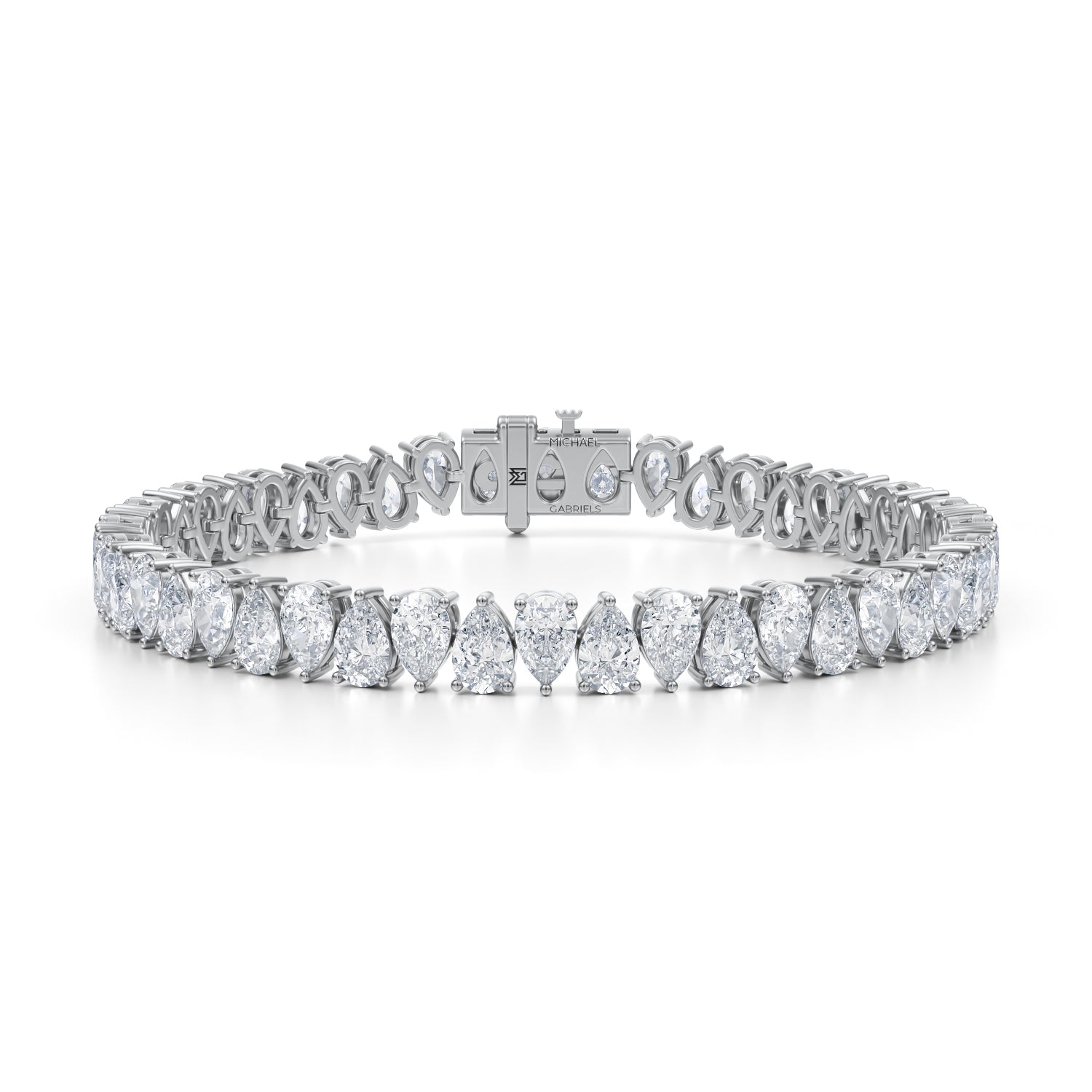 25 Carat Pear Tennis Bracelet