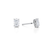 1.25 ct Oval Lab Diamond Studs in White Gold