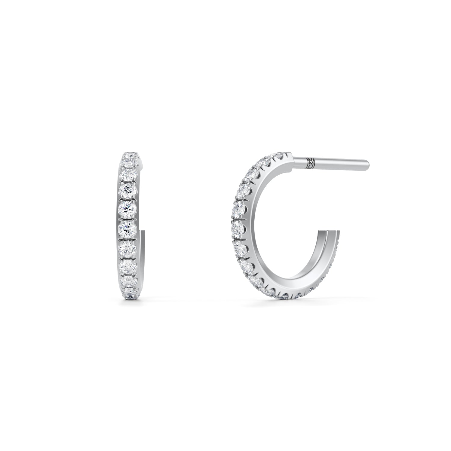 1/3 Carat Round Open Hoop Earrings