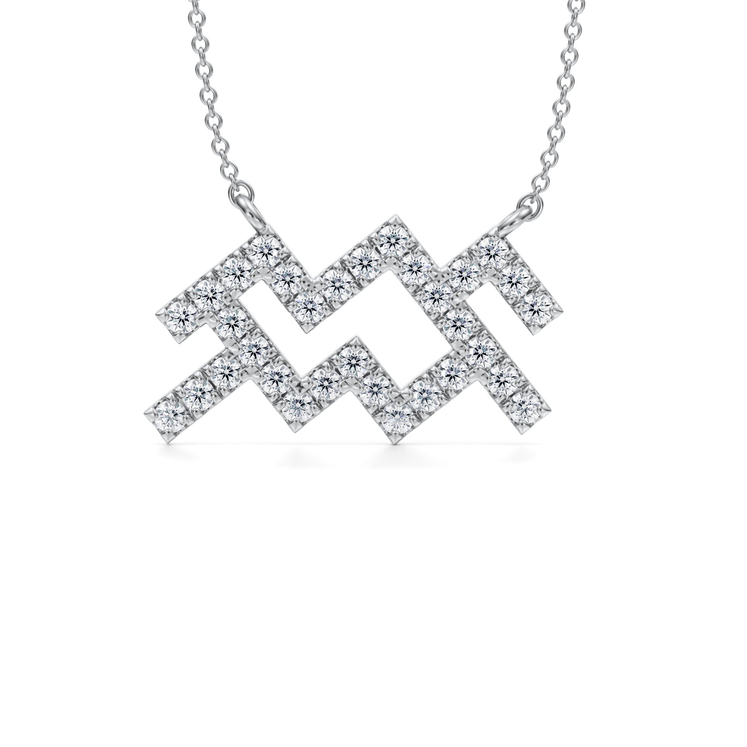 Aquarius Zodiac Necklace (1 Carat)