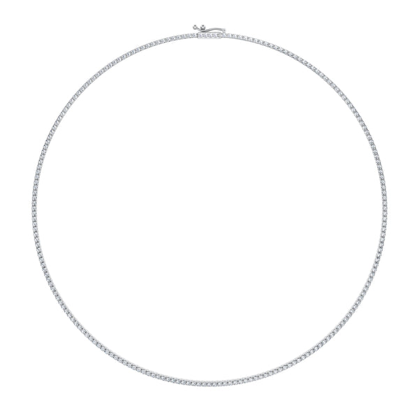 4 Carat Round Lab Grown Diamond Tennis Necklace