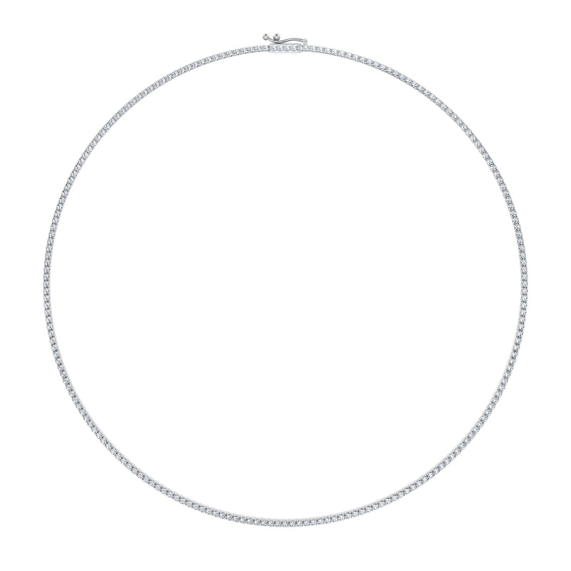 4 Carat Round Lab Grown Diamond Tennis Necklace