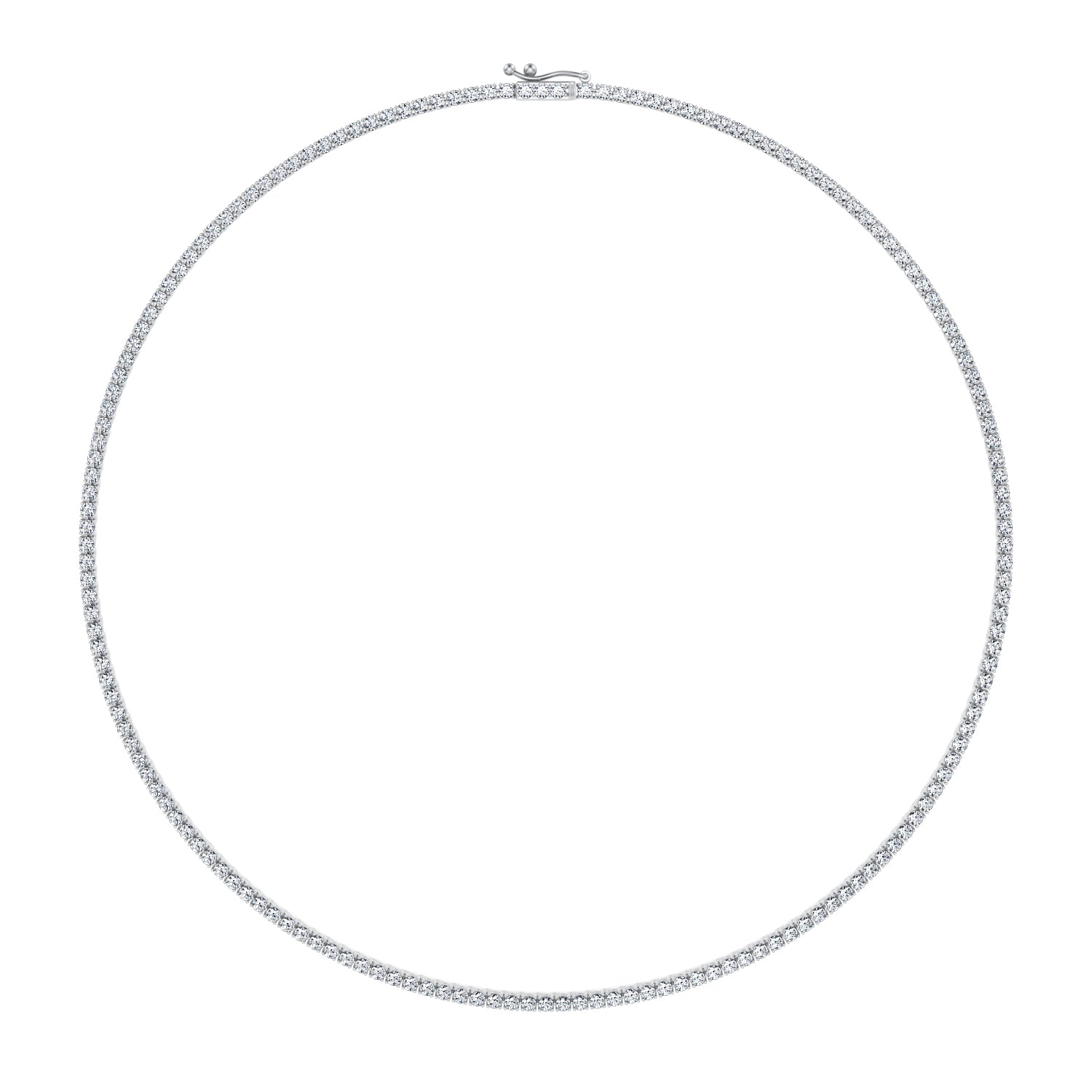 7 Carat Round Lab Grown Diamond Tennis Necklace