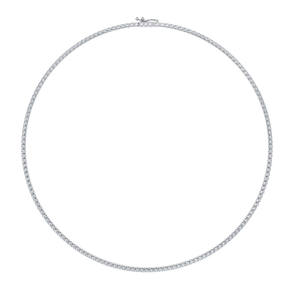 7 Carat Round Lab Grown Diamond Tennis Necklace