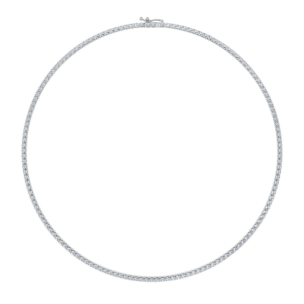 9 Carat Round Lab Grown Diamond Tennis Necklace