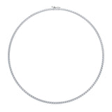 10 Carat Round Lab Grown Diamond Tennis Necklace