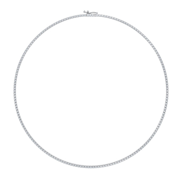 5 Carat Round Lab Grown Diamond Tennis Necklace