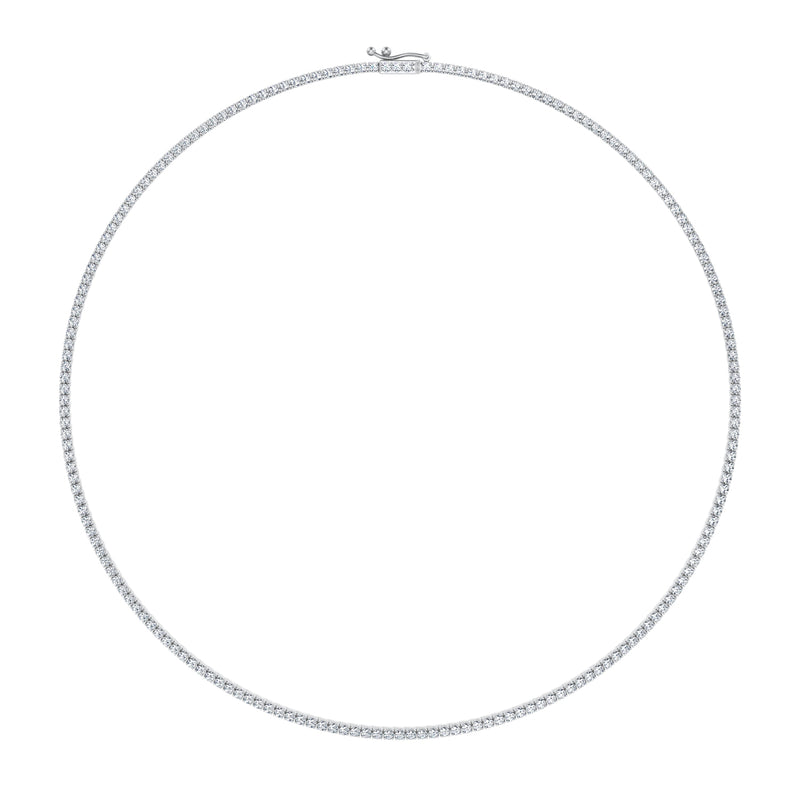 5 Carat Round Lab Grown Diamond Tennis Necklace