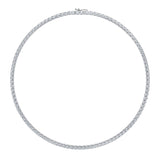 20 Carat Round Lab Grown Diamond Tennis Necklace