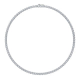 27 Carat Round Lab Grown Diamond Tennis Necklace