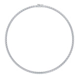 22 Carat Round Lab Grown Diamond Tennis Necklace