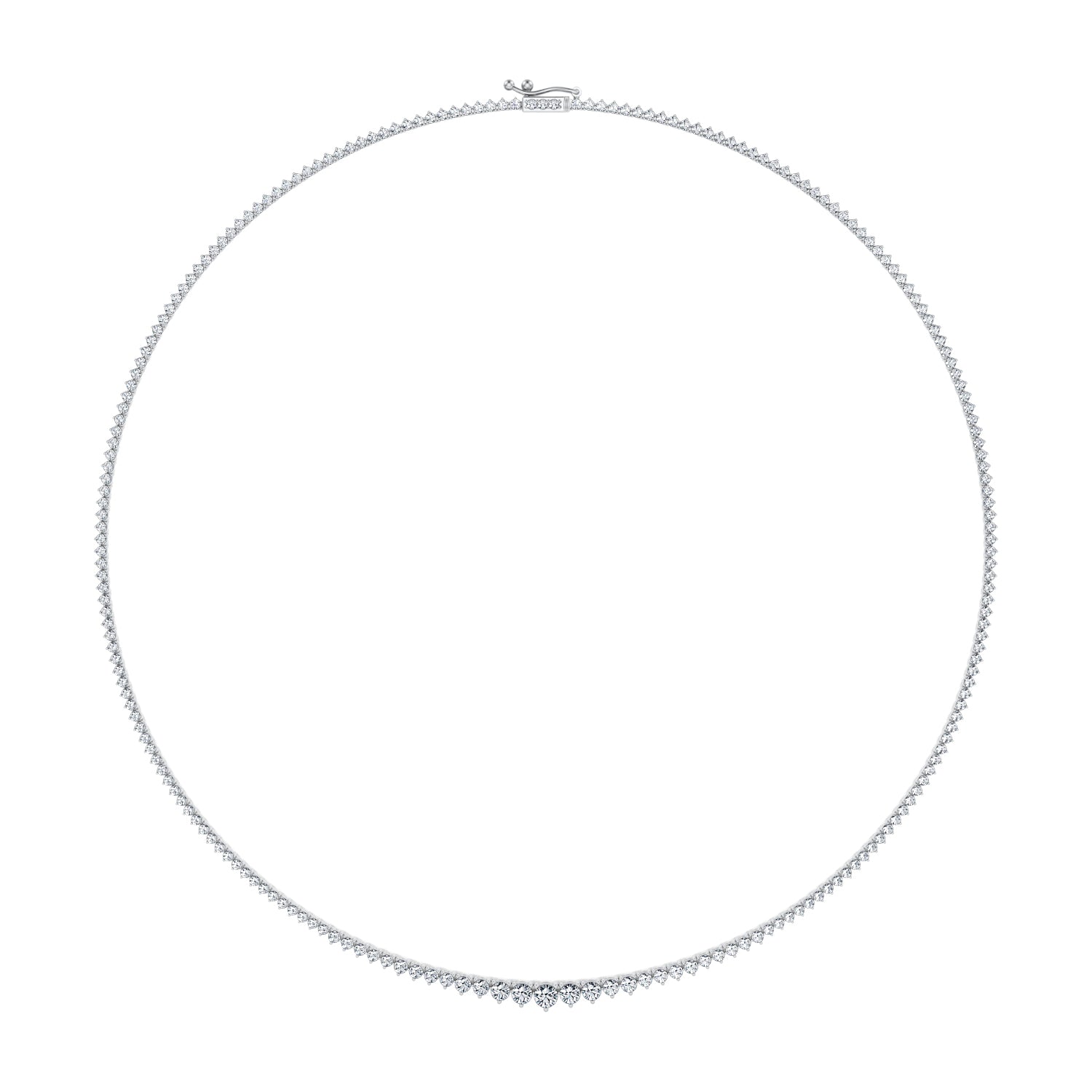 5 Carat Lab Grown Diamond Graduated Tennis Necklace