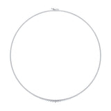 5 Carat Lab Grown Diamond Graduated Tennis Necklace