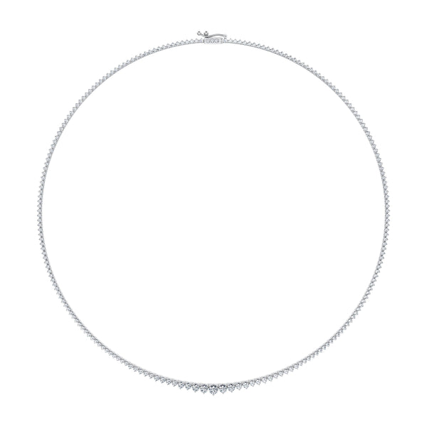 5 Carat Lab Grown Diamond Graduated Tennis Necklace