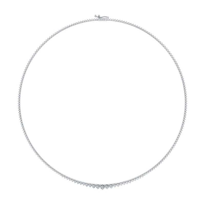 5 Carat Lab Grown Diamond Graduated Tennis Necklace