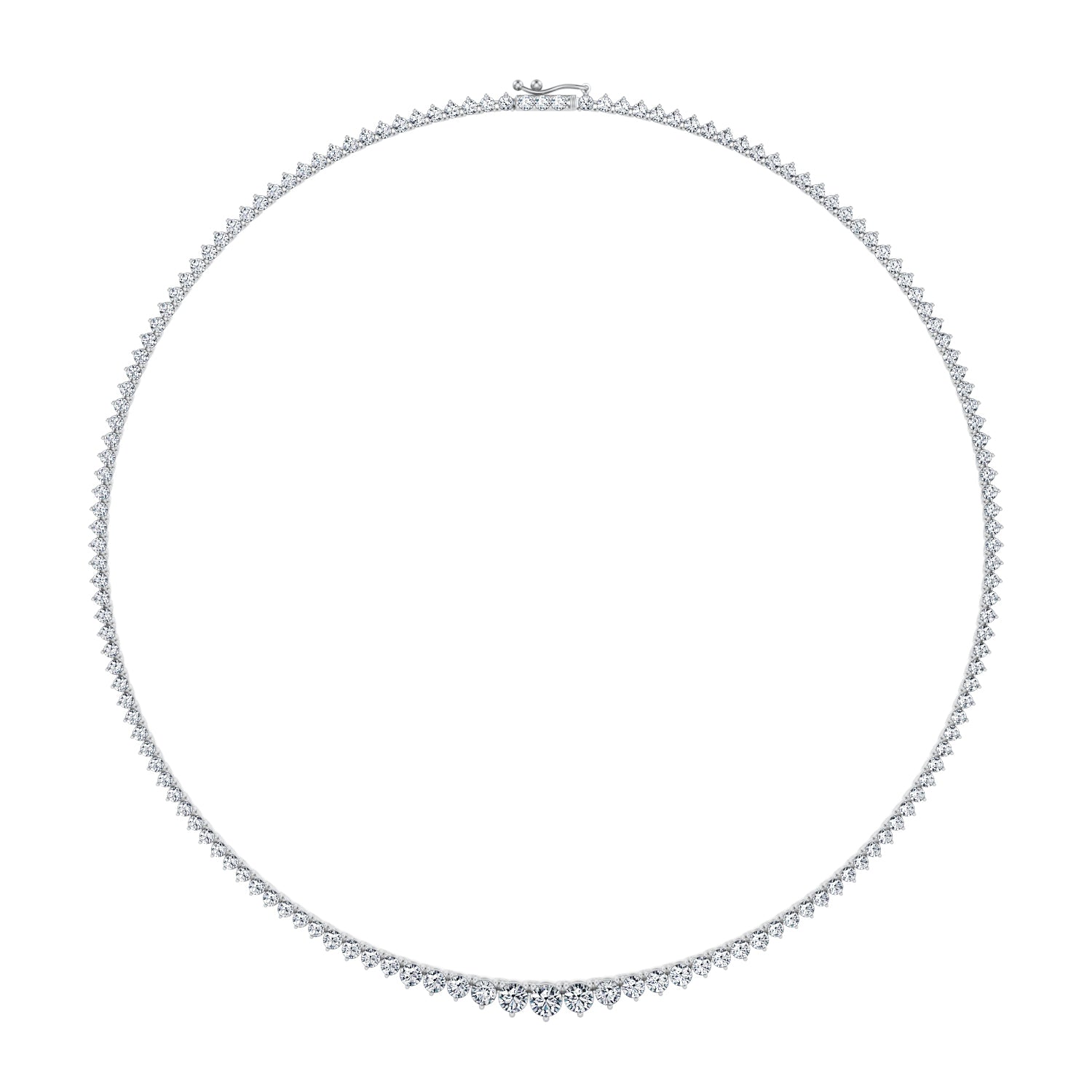 13 Carat Lab Grown Diamond Graduated Tennis Necklace