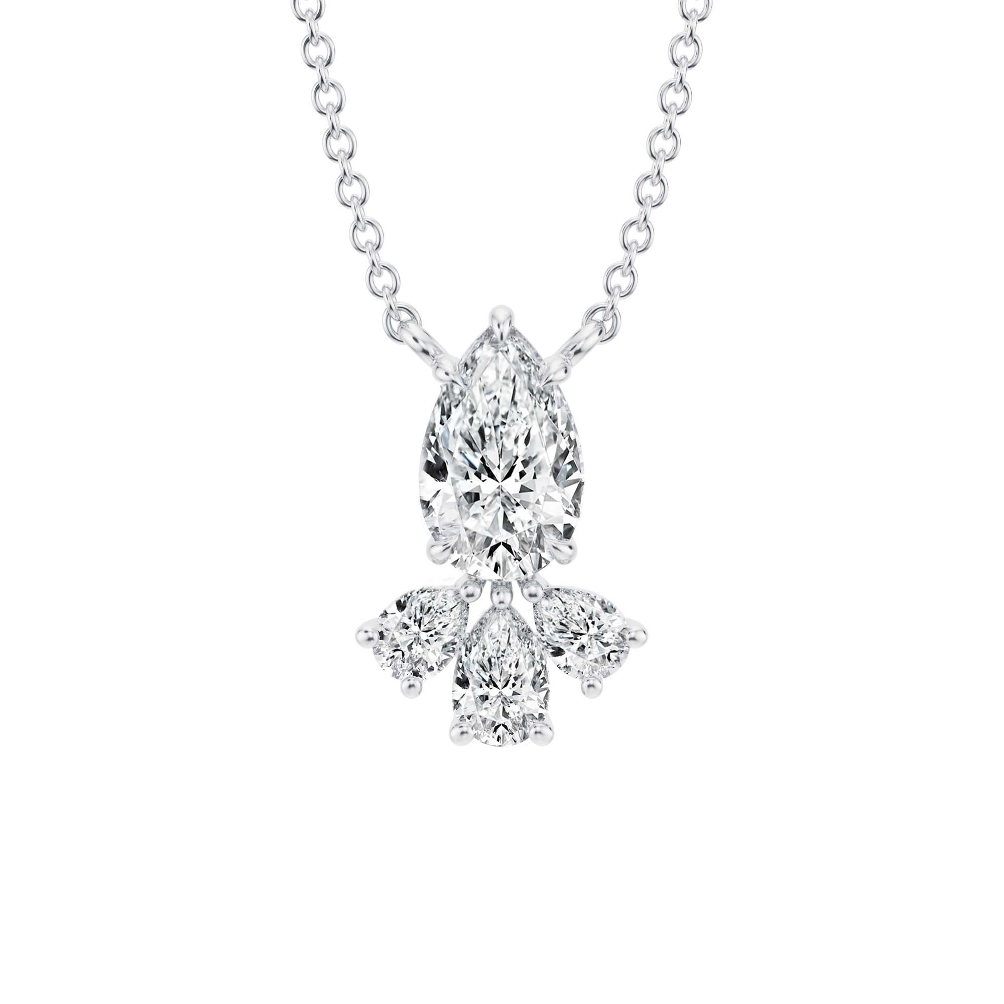 Pear Royal Marquise Cluster Pendant