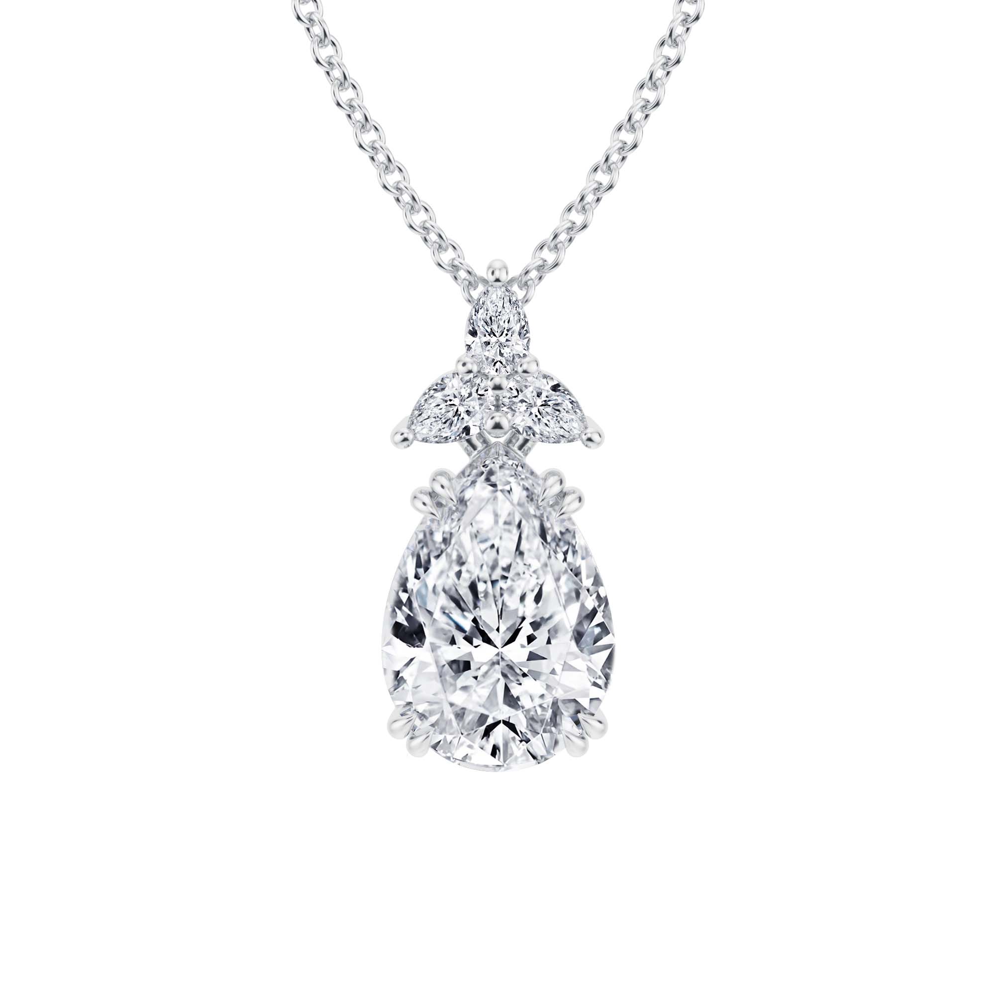 2.5 Carat Pear Fancy Shape Pendant