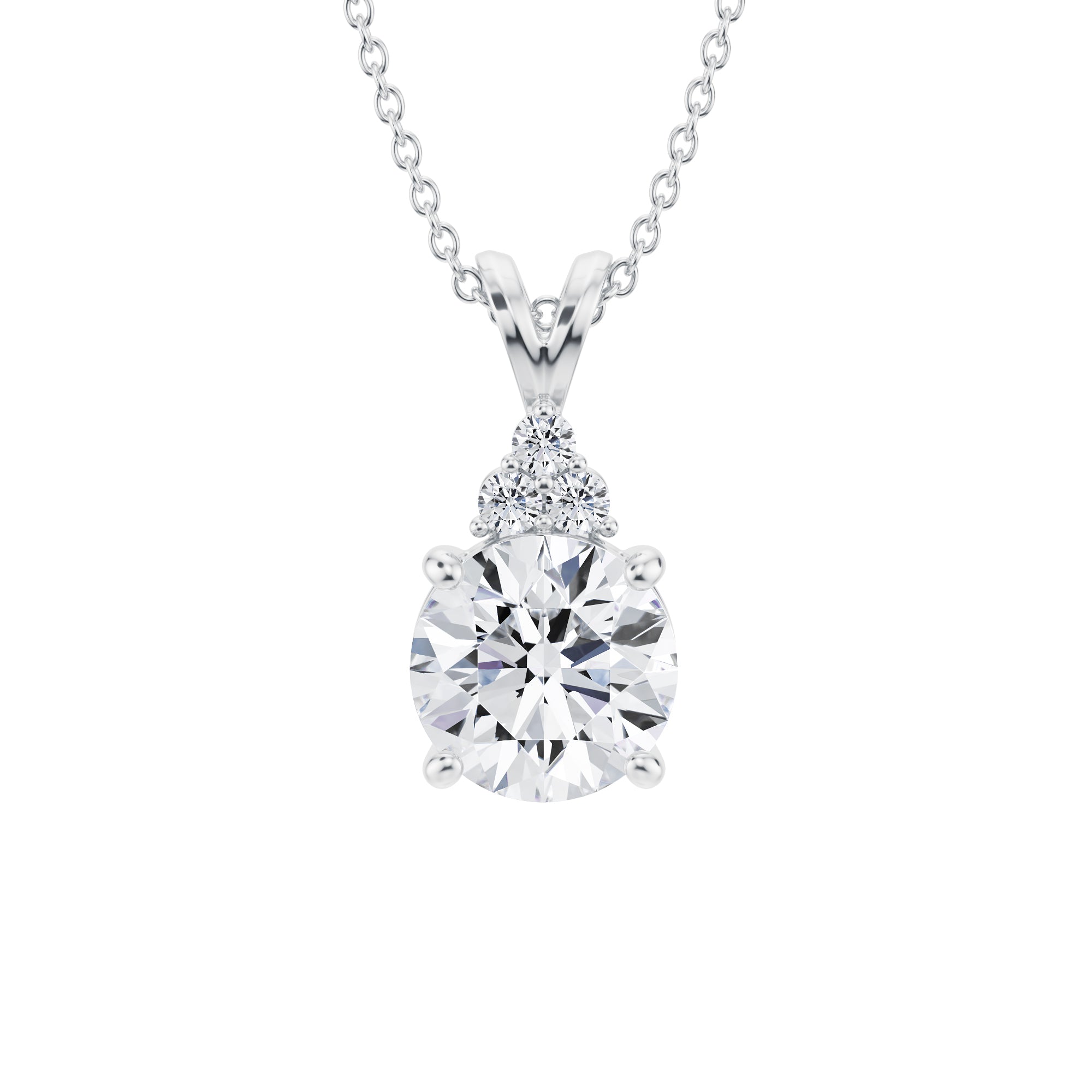 1.5 Carat Royal Round Cluster Pendant