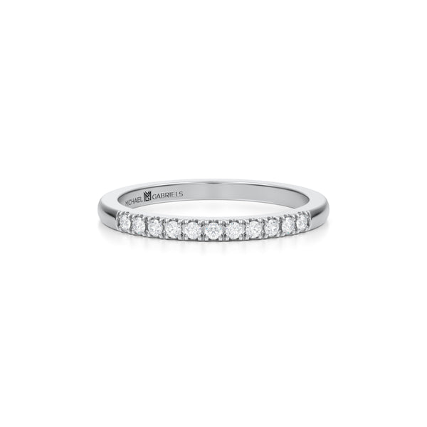 Petite French Pave Stacking Diamond Ring