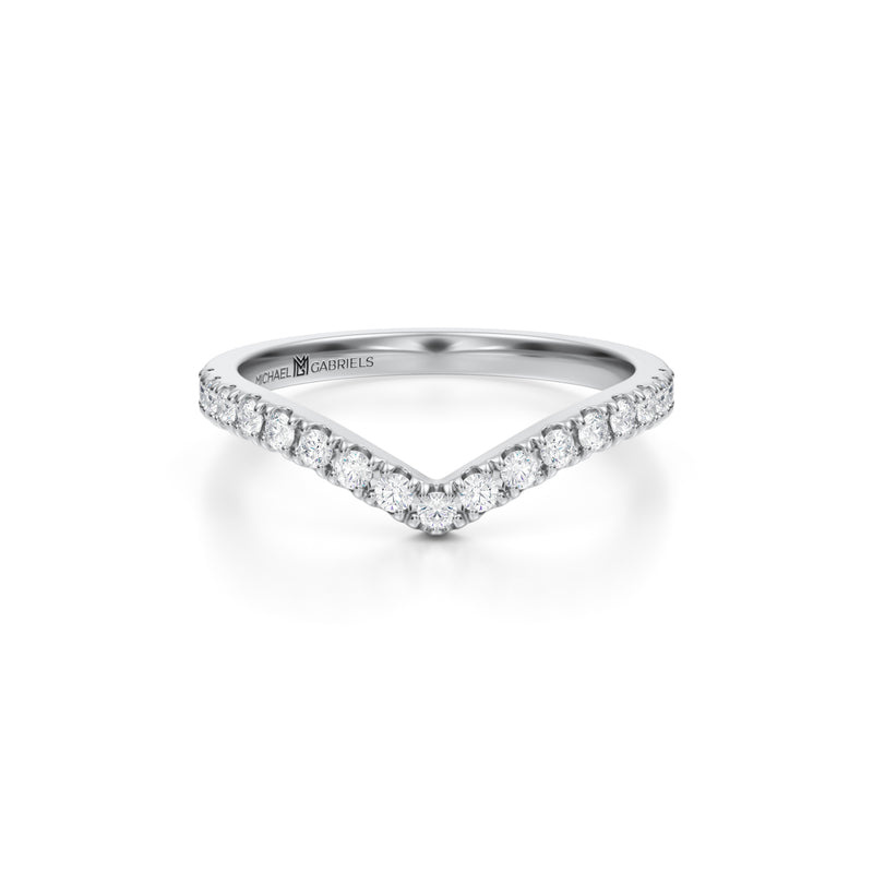 V Shaped Diamond Ring