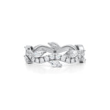 Vine Eternity Diamond Leaf Ring | Prong