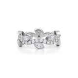 Vine Eternity Diamond Leaf Ring | Bezel