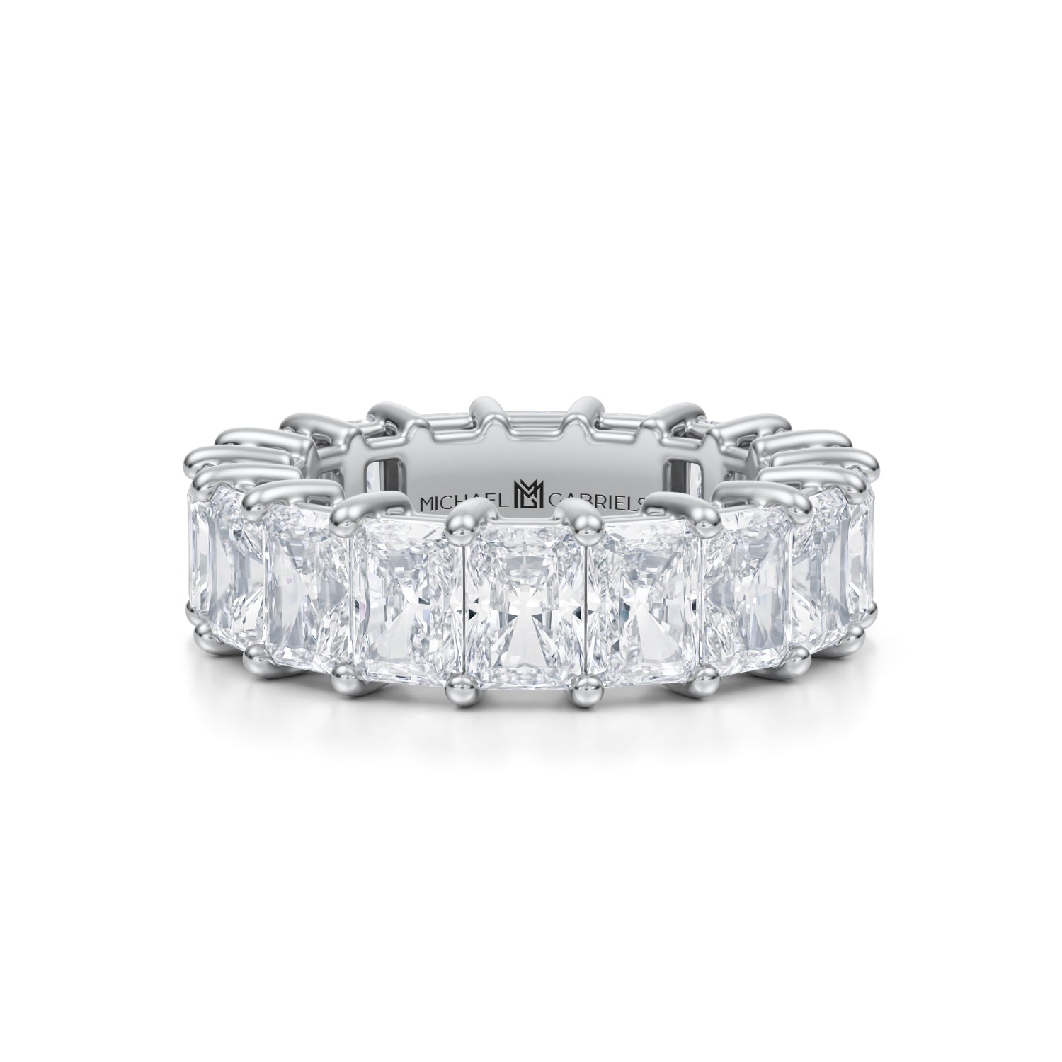 6 Carat Radiant Lab Grown Diamond Basket Eternity Band