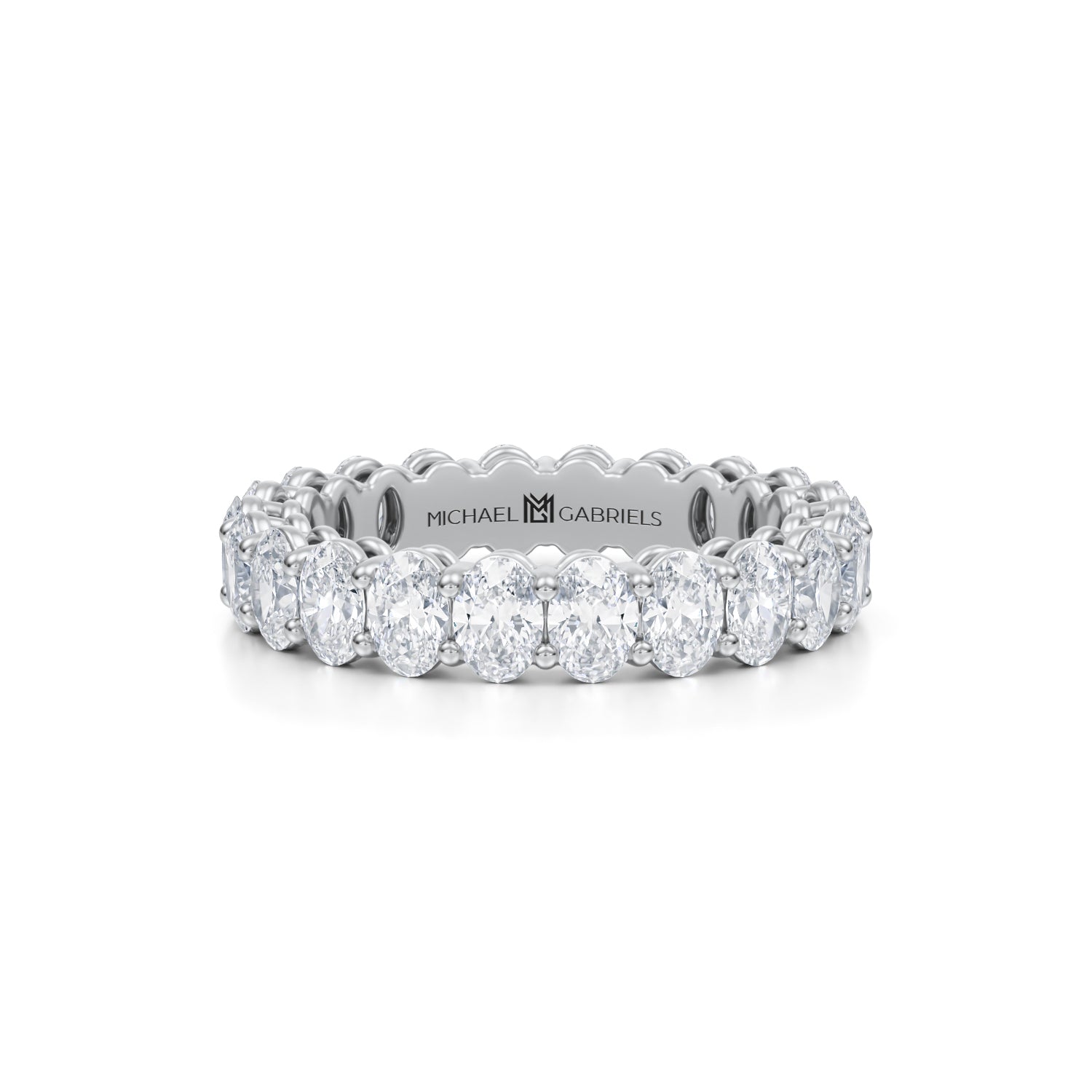 3 Carat Oval Lab Grown Diamond Basket Eternity Band