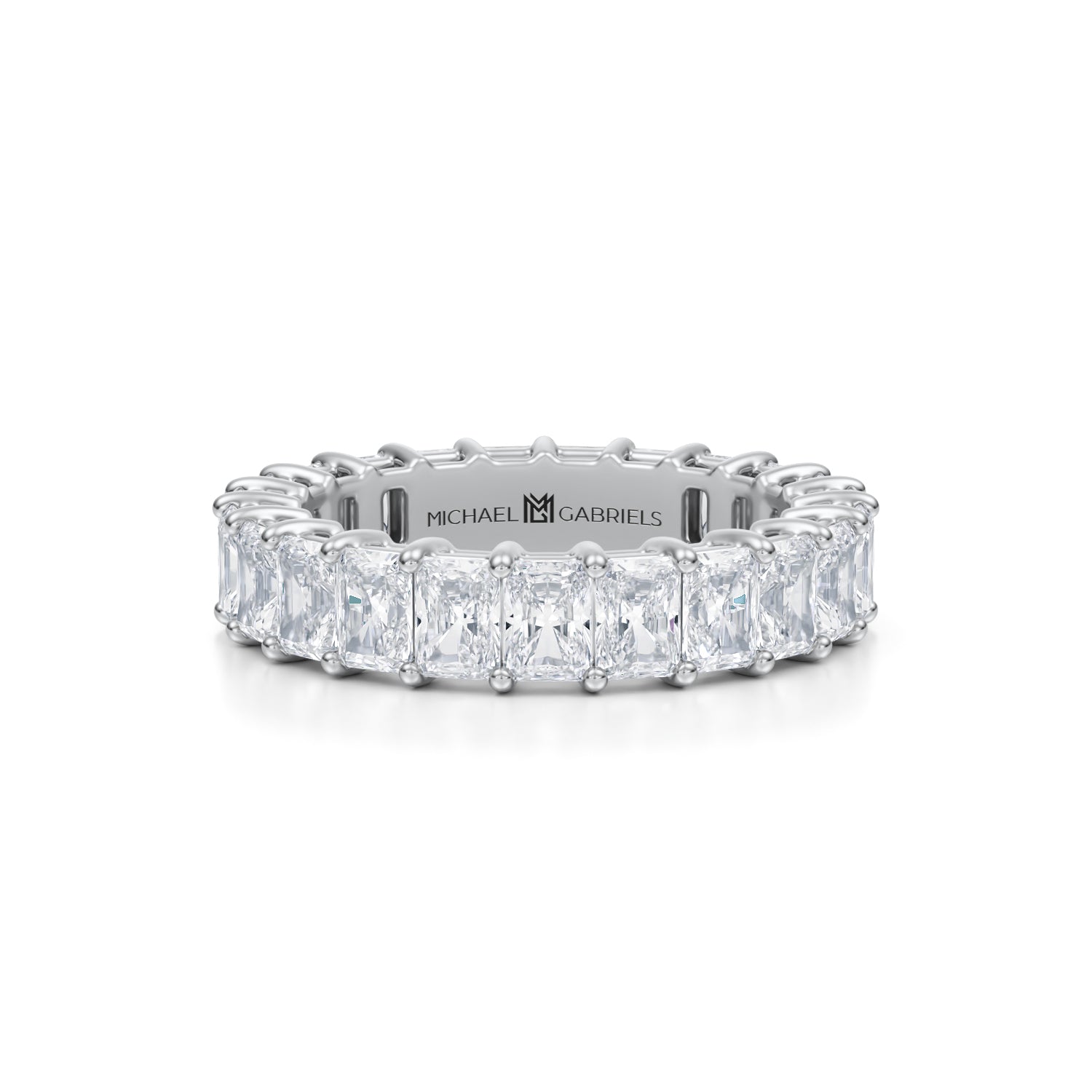 3 Carat Radiant Lab Grown Diamond Basket Eternity Band