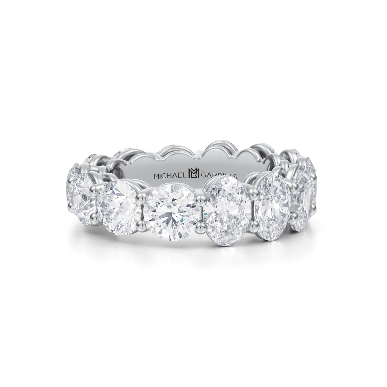 8 Carat Oval And Round Eternity Ring