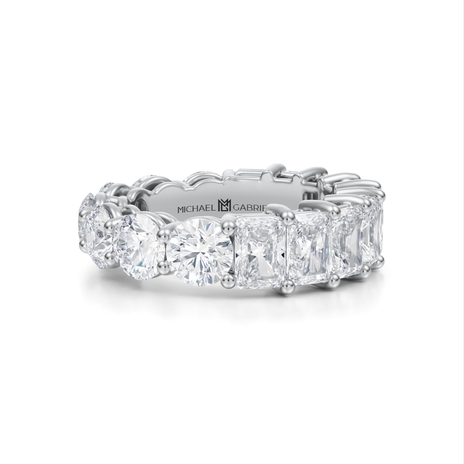 8 Carat Radiant And Round Eternity Ring