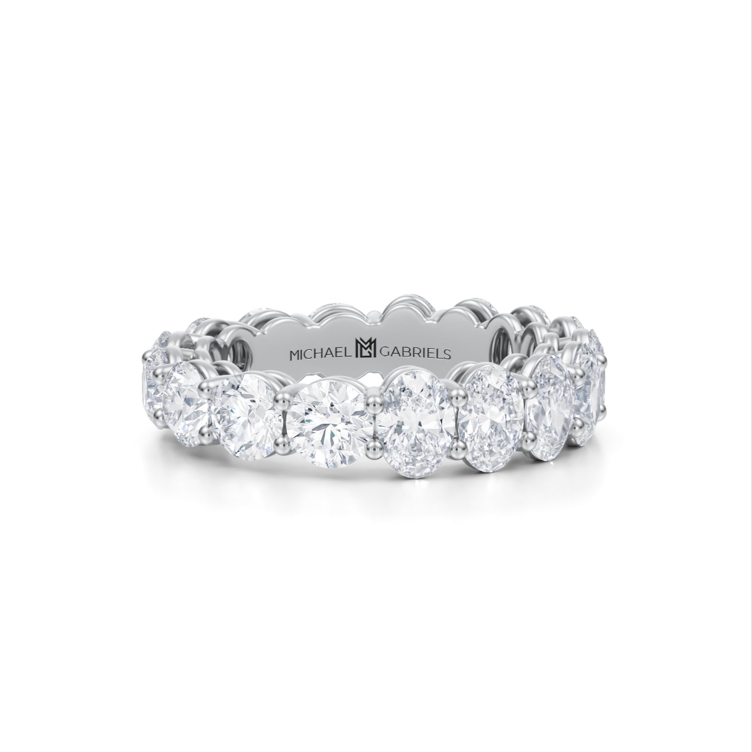 5 Carat Oval And Round Eternity Ring