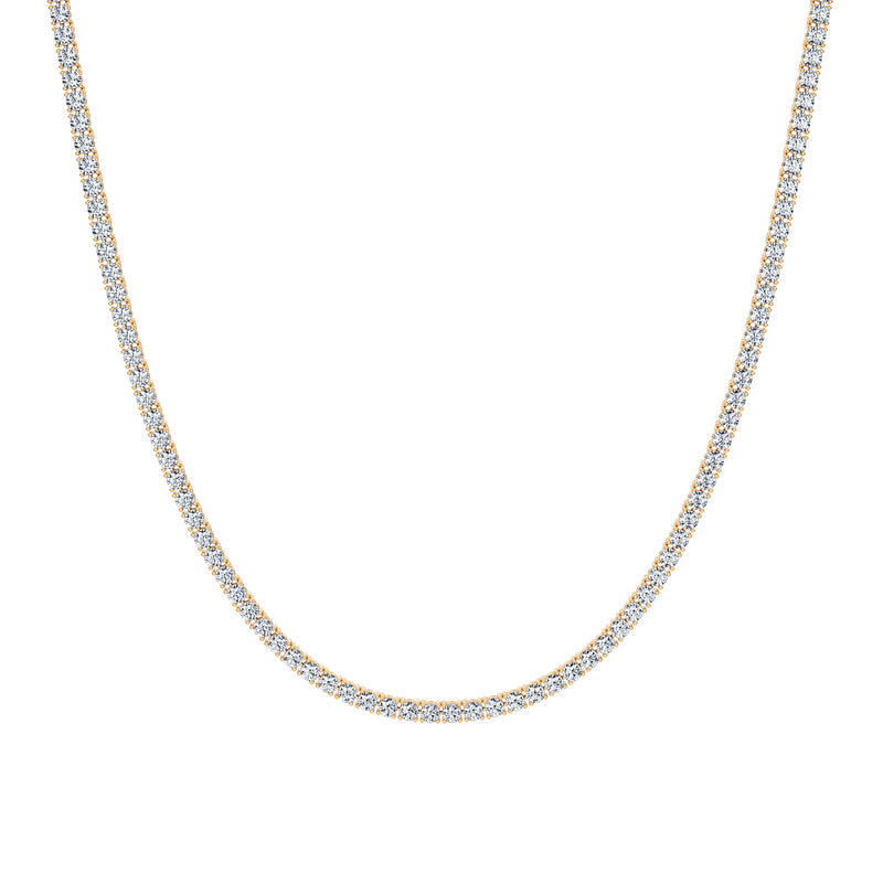 7 Carat Round Lab Grown Diamond Tennis Necklace