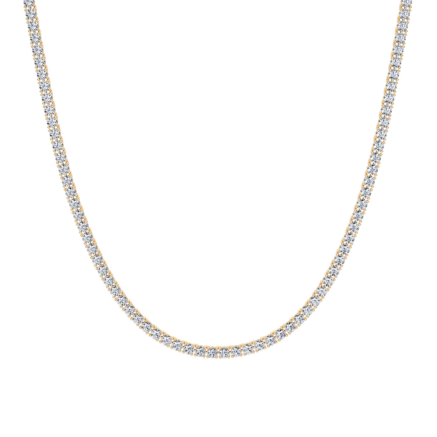 9 Carat Round Lab Grown Diamond Tennis Necklace