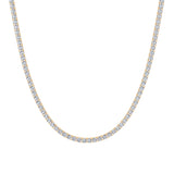 10 Carat Round Lab Grown Diamond Tennis Necklace