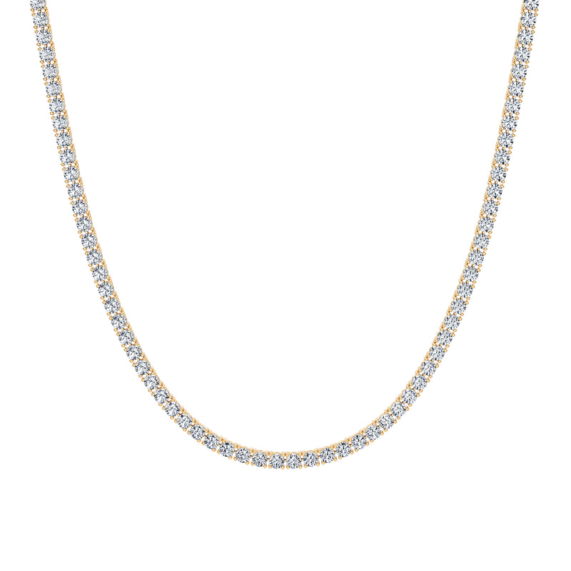 10 Carat Round Lab Grown Diamond Tennis Necklace