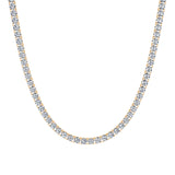 20 Carat Round Lab Grown Diamond Tennis Necklace