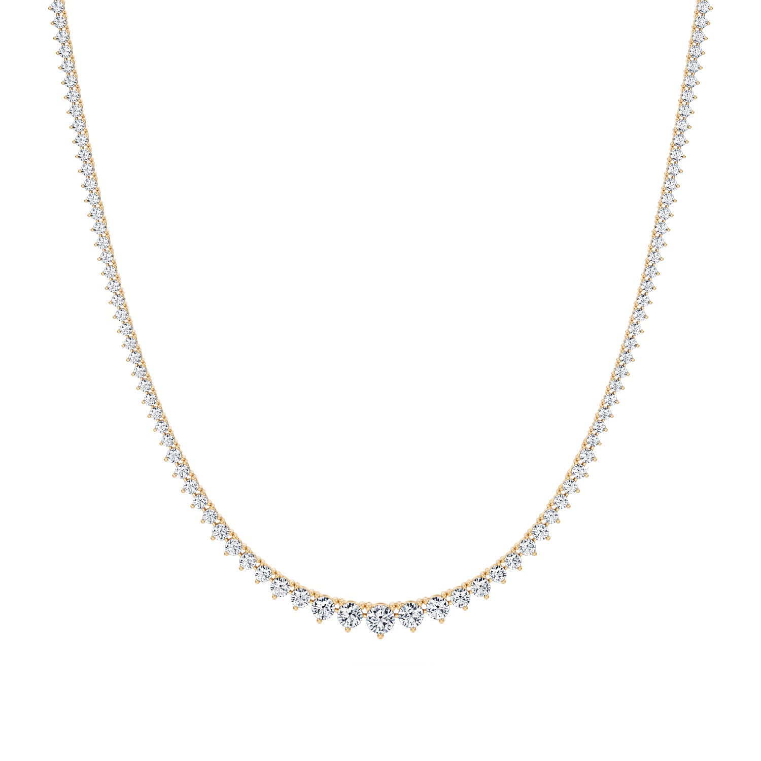 Lab Grown Diamond Graduated Tennis Necklace